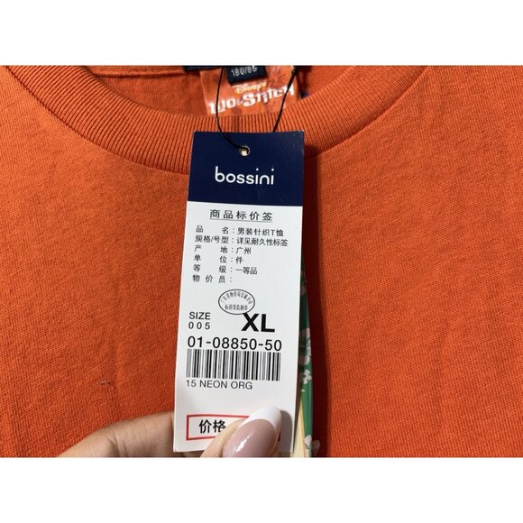NEW WITH TAGS - Bossini Lilo & Stitch Orange Graphic T Shirt Size XL - Picture 6 of 8